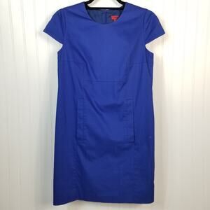 HUGO Hugo Boss Royal Blue Cap Sleeve Shift Dress Size 6